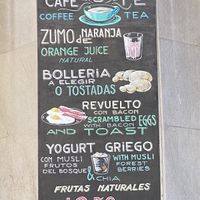 Outside menu at Mise En Place in Mallorca