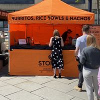 Stoked food tent (outside Bristol Temple Meads Station)  at Stoked Food - Street Food & Event Catering Services in Bristol