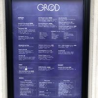 Menu at GRØD - Birkegade in Copenhagen