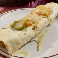 Veggie burrito at Pop's in San Ignacio