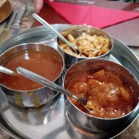 Pickle and chutney tray at The Magna Tandoori in Berwick-upon-tweed
