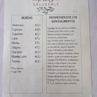 Regular beverages menu at Com Amor in Holbox