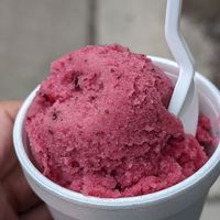 Blueberry lemon Italian ice at Annette's Italian Ice in Chicago