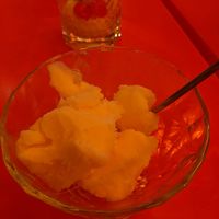 Yuzu sorbet at Heddon Yokocho in London