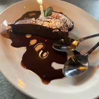 It was my birthday, got this plant based brownie  on the house! 🥹   at Beertown Public House in Barrie