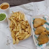 Vegan fish and chips at Copperfish in The Mumbles