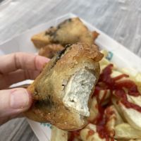 Tofu with gluten free batter is yum!   at Copperfish in The Mumbles