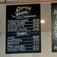 Menu   at Copperfish in The Mumbles