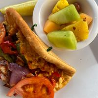 Roasted veggie pita sandwich at Sweet Peppers Deli in Muscle Shoals