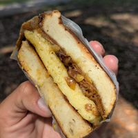 No Beef Bagel at Bangin' Vegan Eats in Charleston