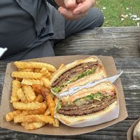 Double burger  at Bangin' Vegan Eats in Charleston