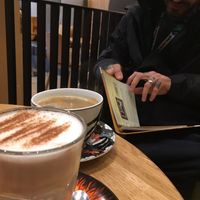 Chai latte with soy milk  at Bagels & Beans - Raadhuisstraat in Amsterdam
