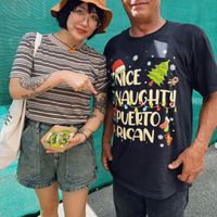 Cool T shirt he was wearing 🧡  at LA2HI Grindz in Honolulu