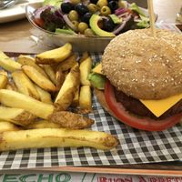 Delicious Vegan Burger 🍔 😋 at Albi in Nerja