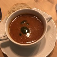 Tomatensuppe mit Pesto  at Ratskeller Oldenburg in Oldenburg