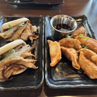 Shiitake Bao and Kimchi Potstickers   at Noods Ramen Bar in Honolulu
