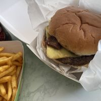 Burger & fries at Clean Kitchen Club - Camden in London