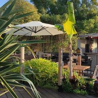 Terrace of the restaurant. at Meltin' in Moliets