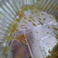 Shrimp legs and antenna inside the shrimp risotto at Feel Green in Split