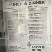 Menu Feel Green  at Feel Green in Split