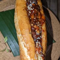 Banh mi with marinated tofu balls at Peanuts in Hoi An