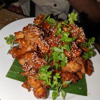 Orange "chicken" at Peanuts in Hoi An