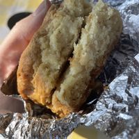 Biscuit, I had cut, with apple butter spread   at Gregory's Atlanta in Marietta