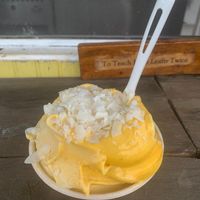 Mango & Banana Whip + shredded coconut  at Moksha in Rincon