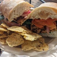 Vegan bahn mi. Tofu was prepared well. at Moksha in Rincon