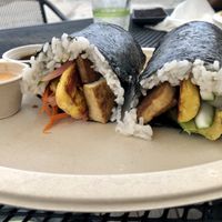 Sushi burrito is perfect  at Moksha in Rincon