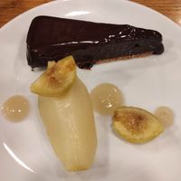 Tarta de chocolate / Chocolate cake at Orburu Taberna in San Sebastian