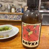 Rhubarb kombucha   at Orburu Taberna in San Sebastian