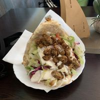 Döner with soy meat and vegan sauce at Peperoni in Goerlitz