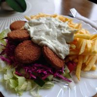 Falafel plate at Peperoni in Goerlitz
