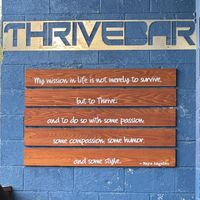 Cool sign  at Alua's Thrive Bar in Mount Shasta