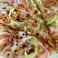 Chorizo (made with chickpeas) and cubanels   at Vegan Pizzeria in San Juan