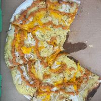 Couldn’t help but take some before the pic  at Vegan Pizzeria in San Juan