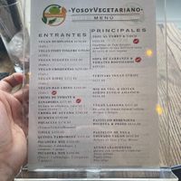 Menú parte I  at Yosoy Vegetariano in Santo Domingo