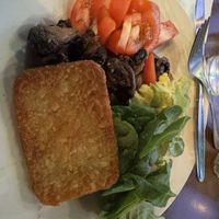 Veg Breakfast Toastie deconstructed  at The Apron Cafe in Christchurch