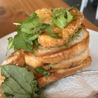 Breakfast sandwich   at The Apron Cafe in Christchurch
