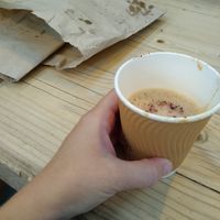 Cappuccino with oat milk at Radish  in Porthleven