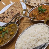 Tofu curry, aubergine curry at Shayona Restaurant in North West London