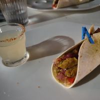 Taco de heura con mini cóctel de margarita at Luleå in Alicante