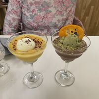 Crema inglesa de manzana y Mousse de tarta de castaña ❤️❤️❤️  at Luleå in Alicante