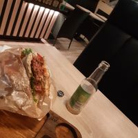 Vegan burger halfway eaten ;) at Simply 33 in Prague