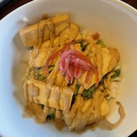 Tofu coconut rice bowl ! at Rapa Nui Tiki in Bend