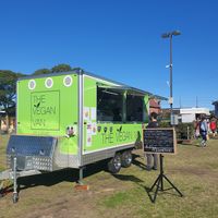 Near the live music at The Vegan Van in Newcastle