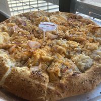 The Buffalo “chick’n” pie. The ranch on this is SO good. 😍😋 at The Pie in South Salt Lake