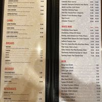 menu last pages  at Karma Lounge in Yorba Linda