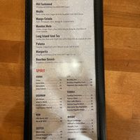 menu rear cover  at Karma Lounge in Yorba Linda